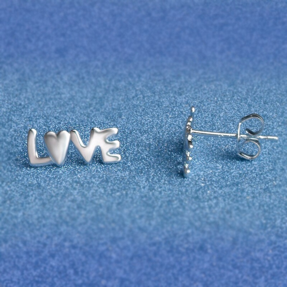 L <3 VE earrings silver color - Picture 4 of 4